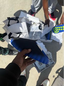 Nike Mind 001 flyknit slide hyper royal black
