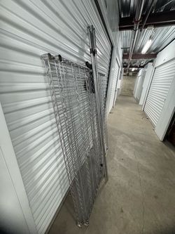 Chrome Wire Shelving Unit Disassembled