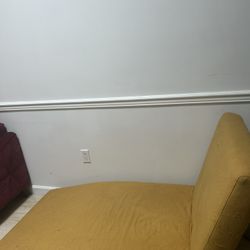Mustard Yellow Chaise Lounge 