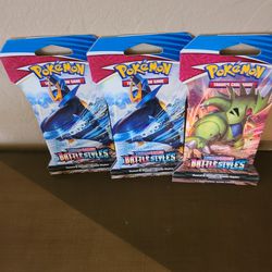 Pokemon TCG Battle Styles Packs - Three For $25