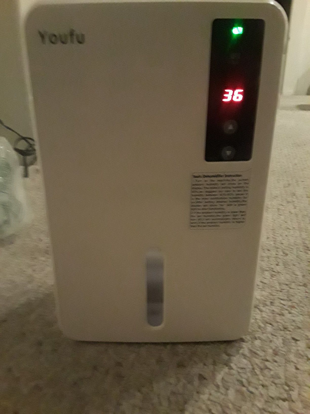 YouFu Small-Size Home Dehumidifier with Auto Humidistat -