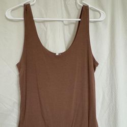 Tank top.  Clay / nude / tan color. Double Lined. Large. Fits Medium