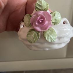 vintage ceramic basket 