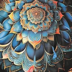 Dream Weaver Mandala Rug. 78” X 117”