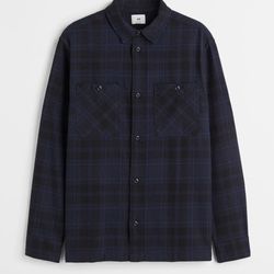 relaxed fit plaid shirt
