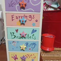 Adorable Wooden JEWELRY BOX 