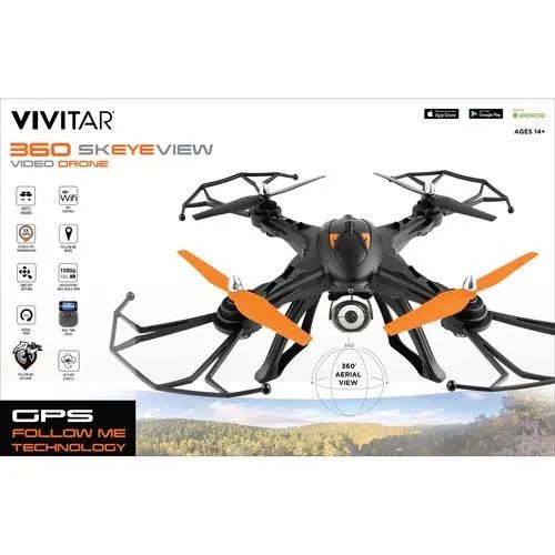 Vivitar VTI 360 Skyview HD Drone with GPS and 16 MP (NO BATTERY)