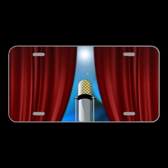 License Plate Novelty Car Front Curtain Microphone Event Celebration