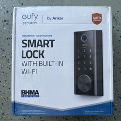 eufy Security Smart Lock S230, Keyless Fingerprint Lock for Front Door, Easy Installation, Built-in Wi-Fi, Reliable App for Remote Access, One-Year Ba