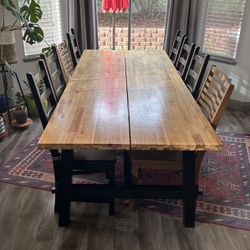 Ikea Solid Wood Dining Table and Chairs 