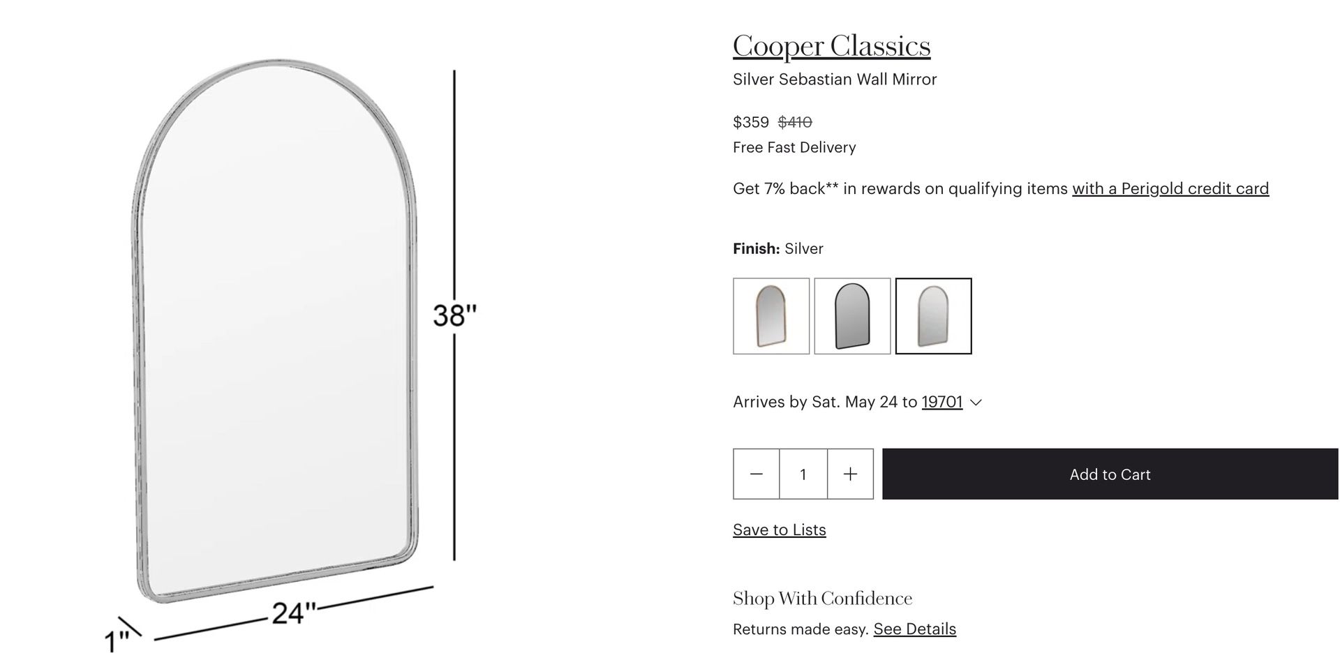Set of Silver Mirrors