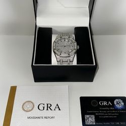 Iced Out Moissanite Watch –GRA Certified 