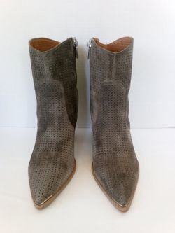 Womens Boots Grey Suade 