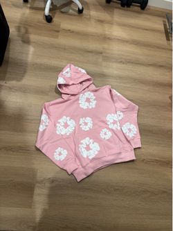 Denim Tear Hoodie Pink