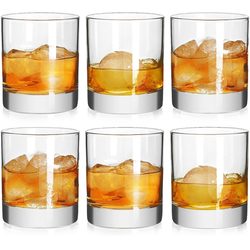 Rock Style Old Fashioned Whiskey Glasses 11 Ounce, Short Glasses For Camping/Party,Set Of 6