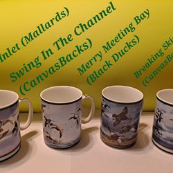 Danbury Mint Ducks Of The North America Collector Mugs By David A. Maass Set Of 8-$40.00