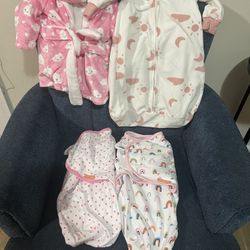 Baby Swaddlers And Robe 