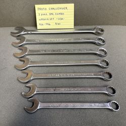 (Set of 7) PROTO CHALLENGER SAE COMBINATION WRENCH SET -USA-