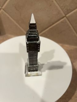 Big Ben London Crystal Glass & Metal Souvenir