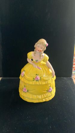 Vintage Germany Ceramic Trinket Container