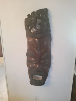 African Mahogany Hand Carved Mask