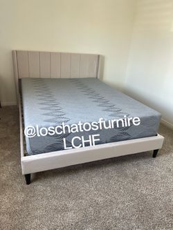 Queen size bed frame and mattress