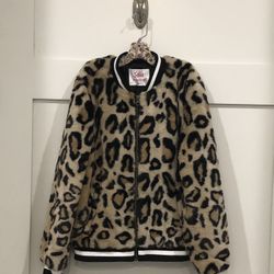 Girls Justice Leopard Print Bomber 