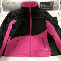 Columbia Girls Benton Springs Overlay Fleece Jacket, EUC
