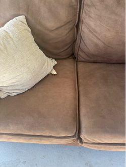 Brown sofas