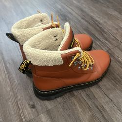 Dr. Martens Combs Faux Fur-Lined Ankle Boots