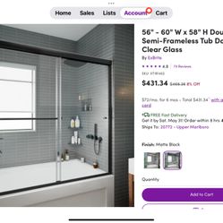 Tub/shower Double Siding Door -NEW