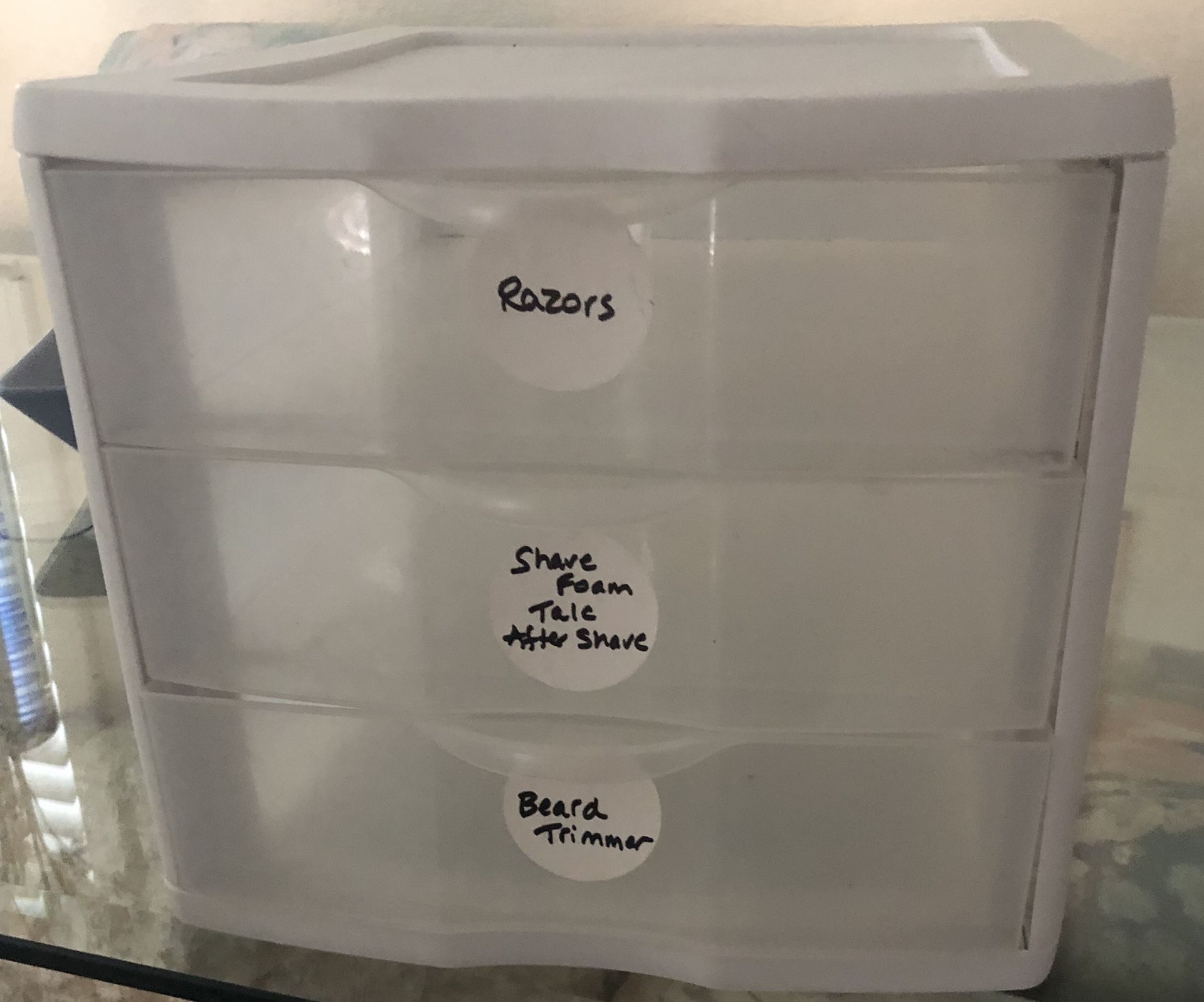 3 drawer plastic organizing container