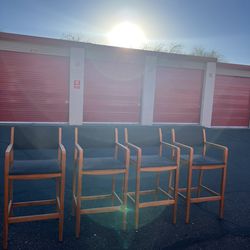 Noble House Matteo Outdoor Bar Stool - Teak/Black