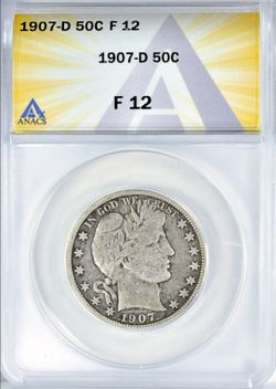 1907-D Silver Barber Half Dollar