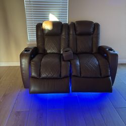 Leather Recliner Sofa 