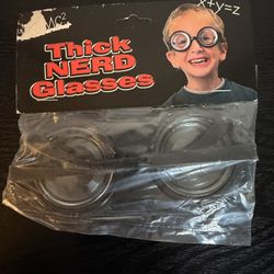 Thick Nerd Spex Glasses Joke & Gag Novelty Toy Costume
