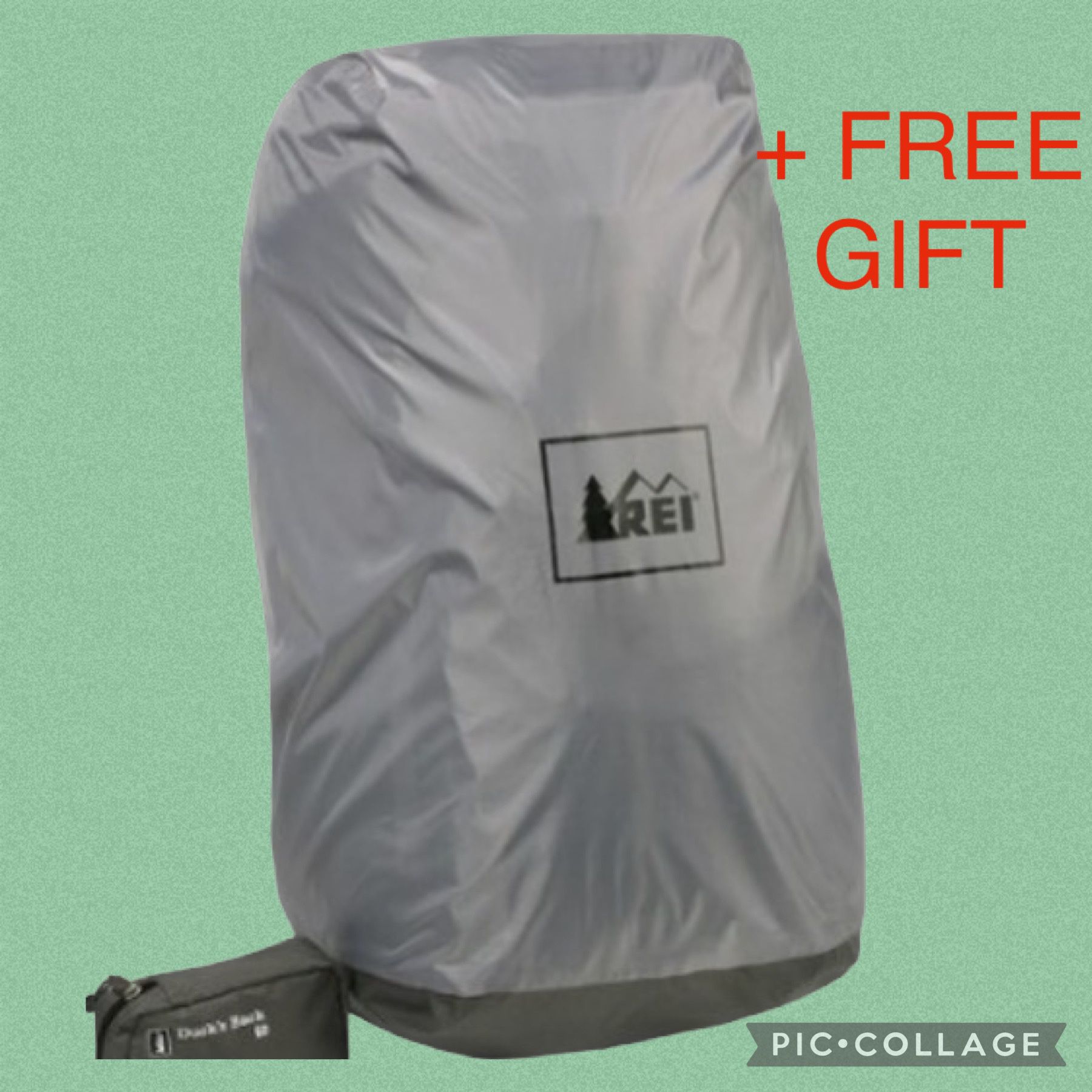 *NEW* REI Duck’s Back / Rain Cover / Backpack Cover 60 Liters + FREE Camping Mess Kit