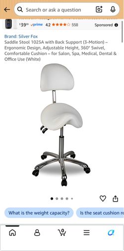 Ergonomic chair for Salon, Spa, Medical, Dental & Office Use
