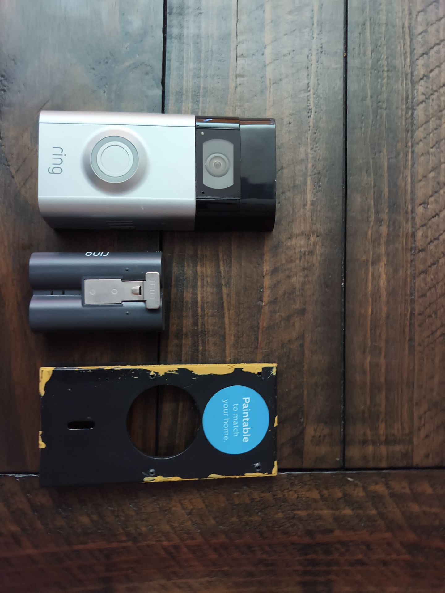 Ring Video Doorbell (Battery Powered) + Extra Faceplate & Rechargeable Battery