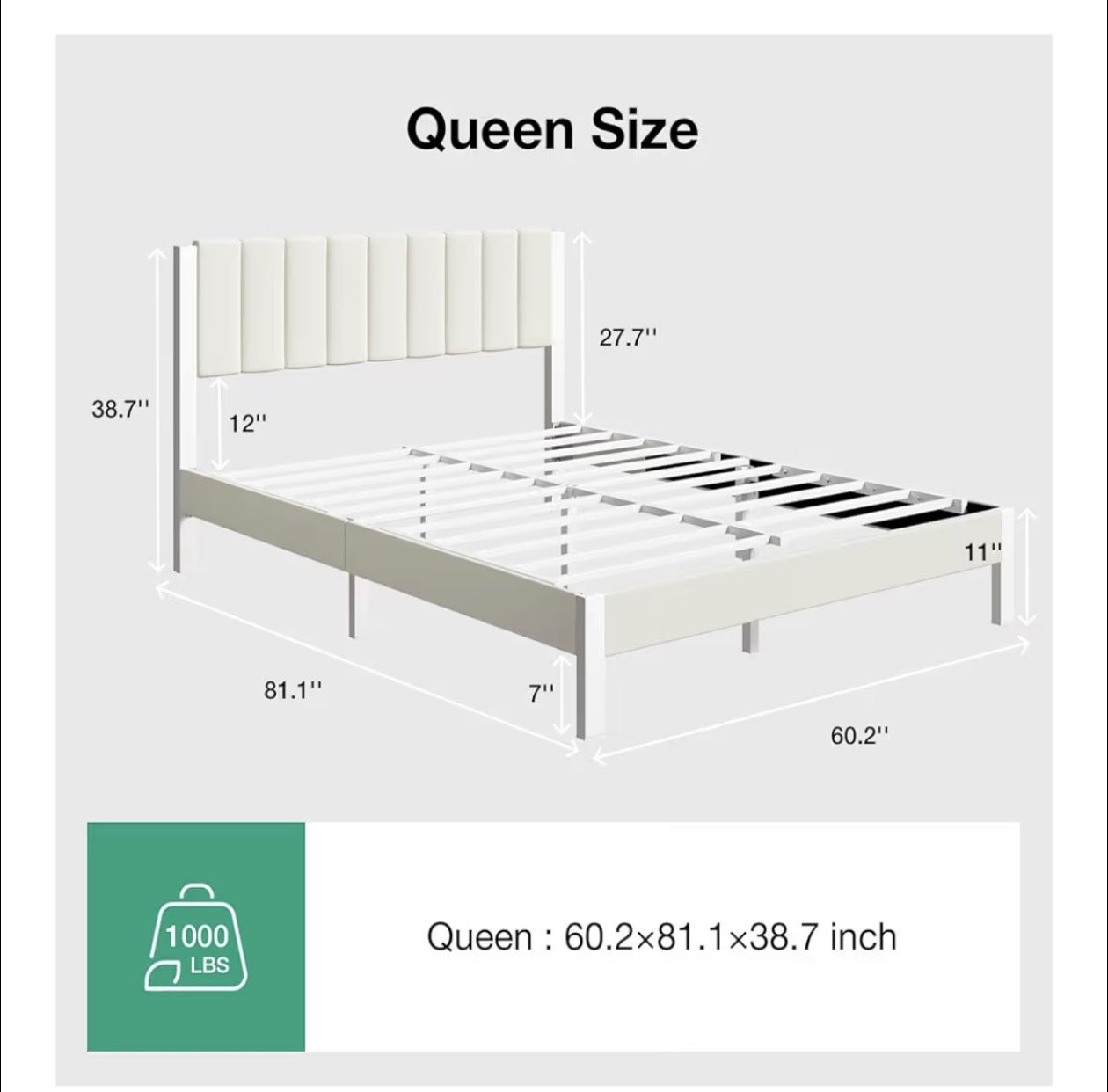 Queen bed frame