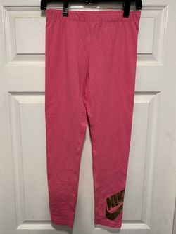 Nike Sportswear Big Kids' Girls' Cotton Jersey Futura Leggings (Pink) DM2339