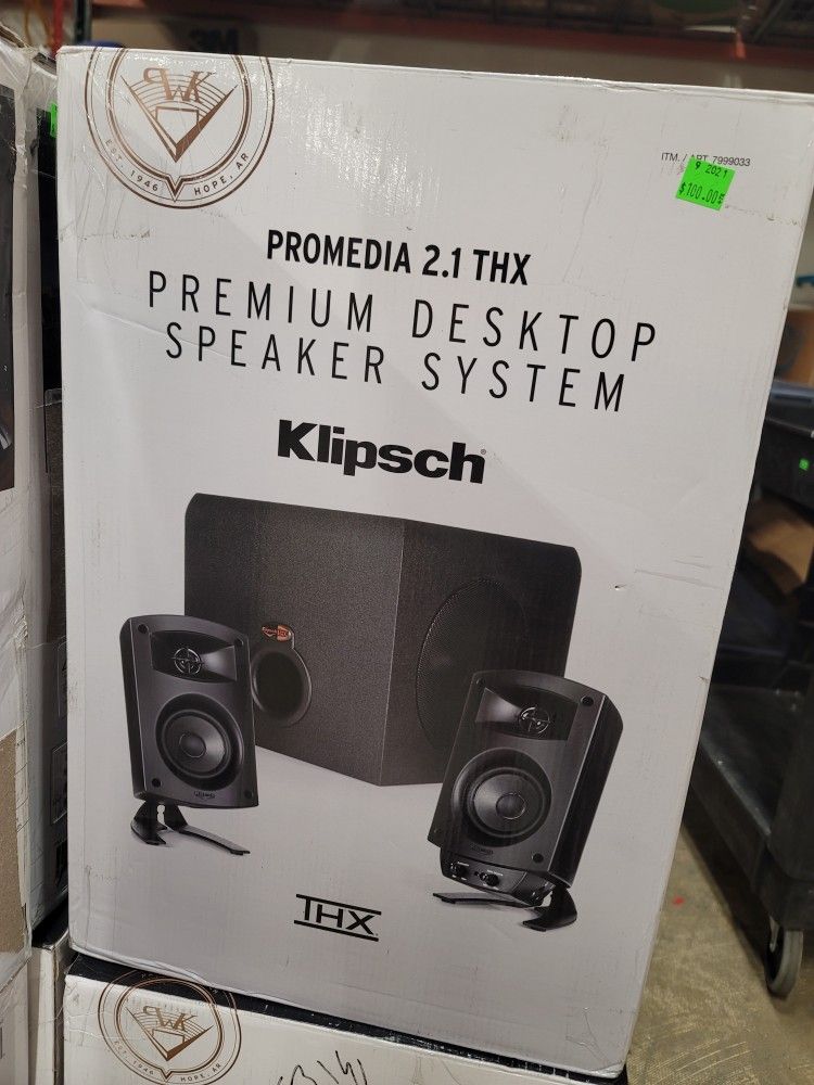 KLIPSCH PROMEDIA 2.1 THX DESKTOP SPEAKER SYSTEM $80 FIRM