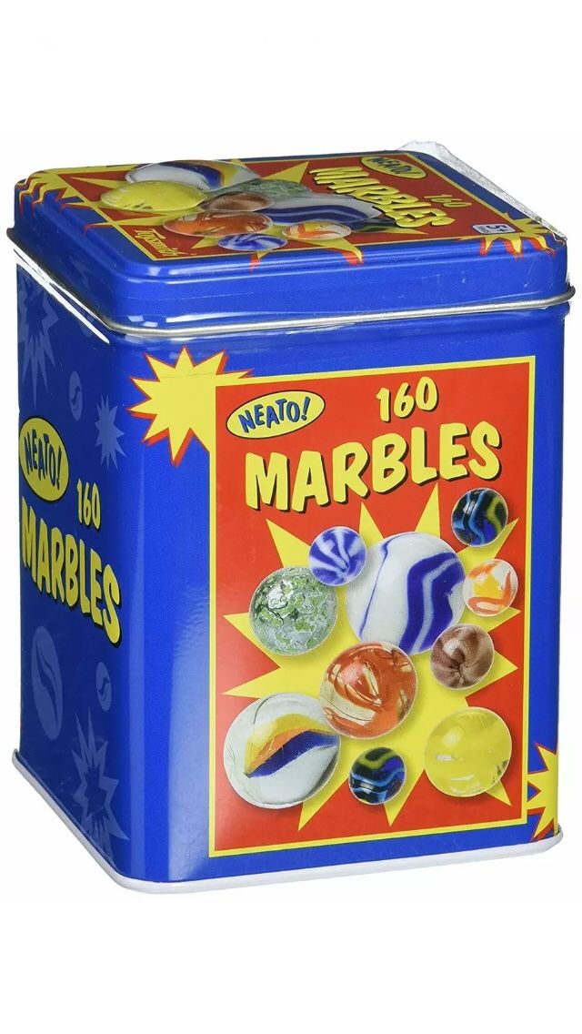 Marbles in a Tin Box 160-Piece