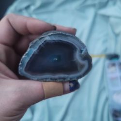 TEAL AGATE GEODE.