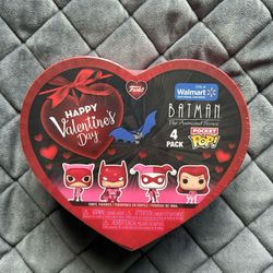Sealed Funko Pocket Pop! DC Batman Valentines Box 4 Pack