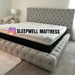 New Queen Bed Frame With Mattress 