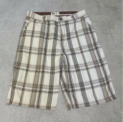 Two pairs of plaid shorts