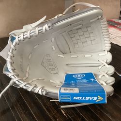 Easton Ghost Tournament Elite brand new fastpitch softball glove , 12” white/gray color model A130746 Diamond Pro Steer leather Adjustable strap for t