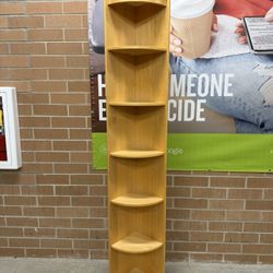 Corner wooden Bookcase 7 ft tall