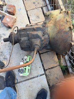 Granny low 4 speed tranny. With bell housing